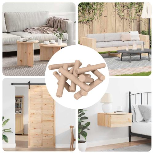 Дървени дюбели 24000 pcs Кафяво Масивна дървесина