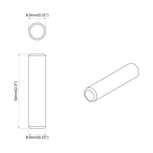 Дървени дюбели 12 pcs Кафяво Ø8 x 50 мм Масивна дървесина