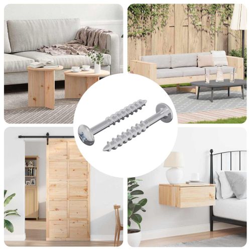 Винт 2 pcs Сребрист 9,8 x 35 мм Желязо