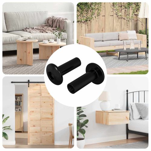 Гайки сSleeve 2 pcs Черно M4 x 14,5 мм Желязо