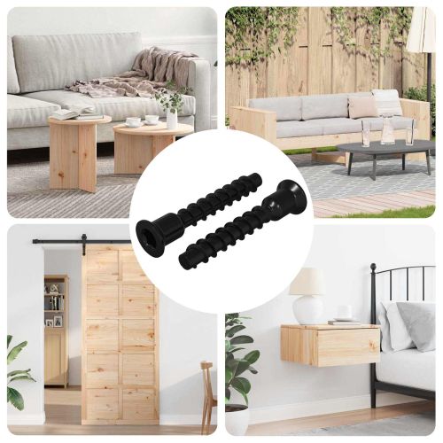 Гнездова капачка с главичка 2 pcs Черно 10 x 40 мм Желязо