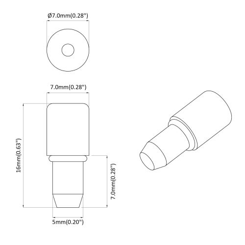 Долно закачалка за рафт 2 pcs Сребрист 7 x 16 мм Желязо
