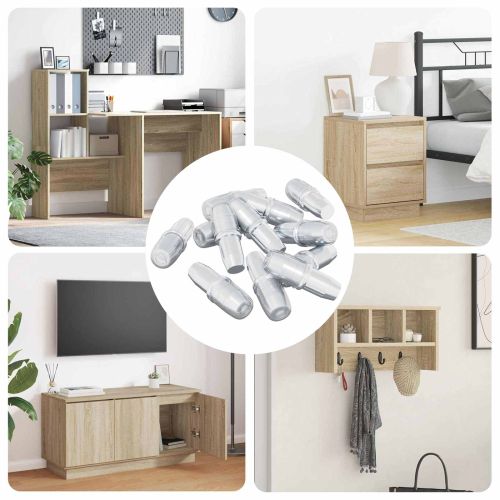 Долно закачалка за рафт 12 pcs Сребрист 7 x 16 мм Желязо