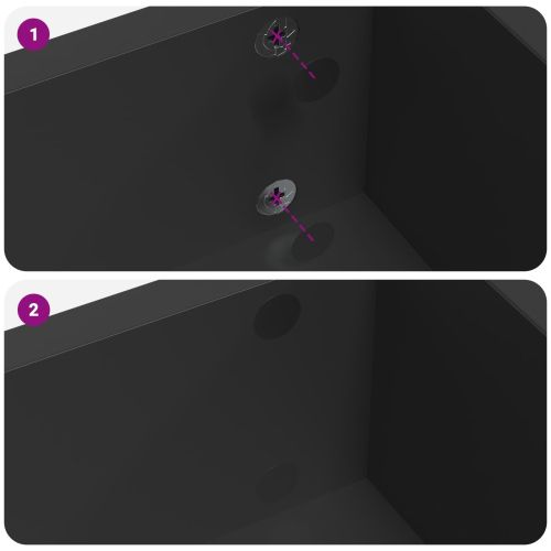 Самозалепваща корица за винтове 2 pcs Черно Ø 20 x 0,5 мм