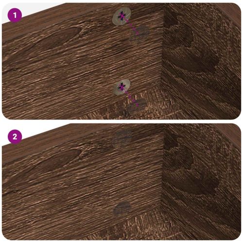 Самозалепваща корица за винтове 2 pcs Кафяв дъб Ø 20 x 0,5 мм