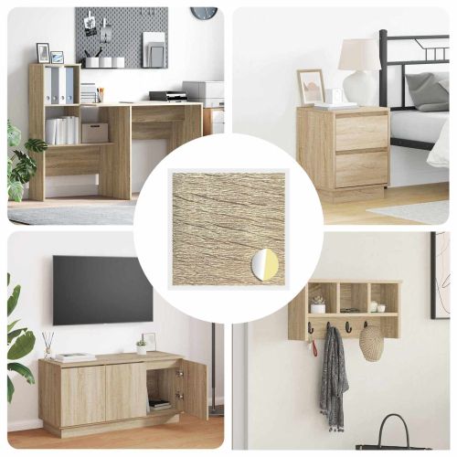 Самозалепваща корица за винтове 12 pcs Сонома дъб Ø 20 x 0,5 мм