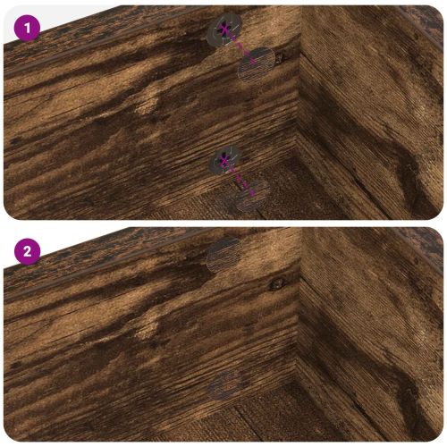 Самозалепваща корица за винтове 12 pcs Димян дъб Ø 20 x 0,5 мм