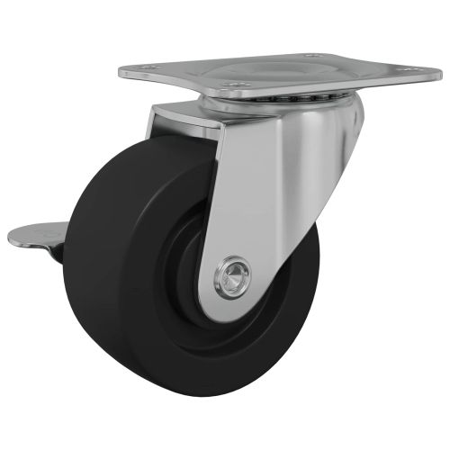 Кастър 12 pcs Черен и сребрист 63 x 48 x 46 мм Желязо и найлон