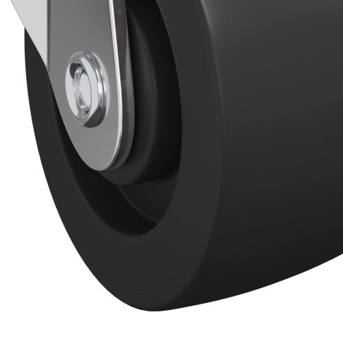 Кастър 12 pcs Черен и сребрист 63 x 48 x 46 мм Желязо и найлон