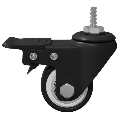 Колела 12 pcs Черно M6 x 1.5 мм Желязо и найлон