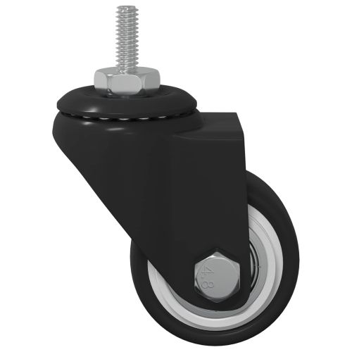 Въртящо се колело 2 pcs Черно M6 мм Желязо и найлон