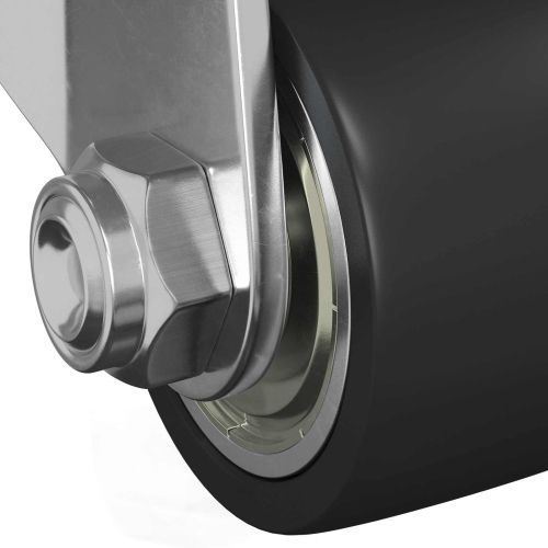 Кастър 2 pcs Сребрист 50 mm Найлон