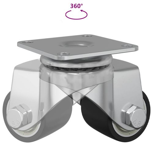 Кастър 12 pcs Сребрист 50 mm Найлон