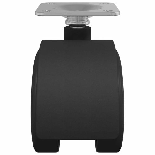 Въртящо се колело 2 pcs Черно 39,5 x 39,5 x 37,8 мм Желязо и ПП