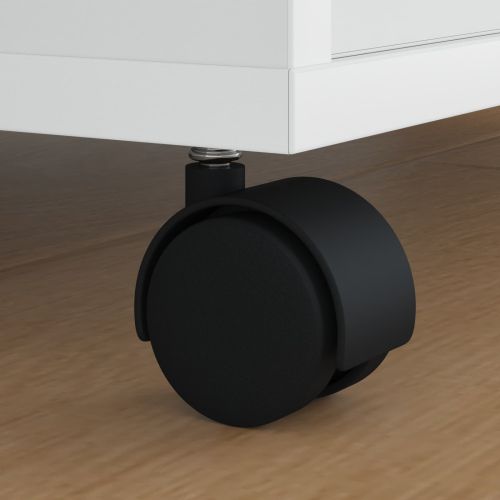 Въртящо се колело 12 pcs Черно 54 мм Желязо и ПП