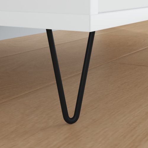 Мебелен крак 2 pcs Черно 54.1 x 54.1 x 100 мм Желязо