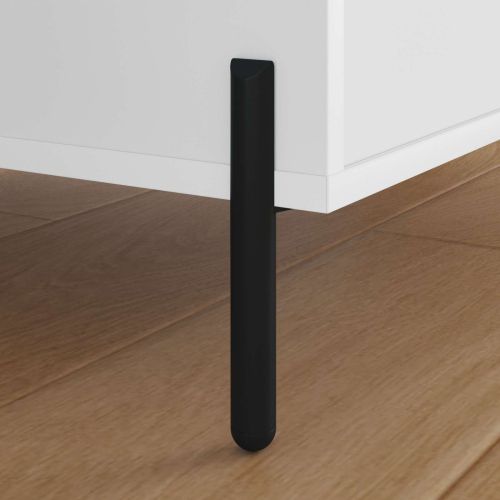 Крака за мебели 12 pcs Черно 0 Желязо