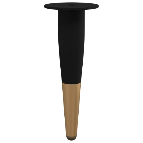 Крака за мебели 2 pcs Черен и златен Ø 40 x 98 мм Желязо