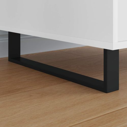 Крака за мебели 12 pcs Черно 43,6 x 4 x 10 мм Желязо