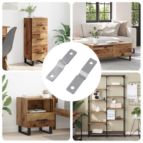 Ударна плоча 2 pcs Сребрист 50 x 10 x 1,2 мм Желязо