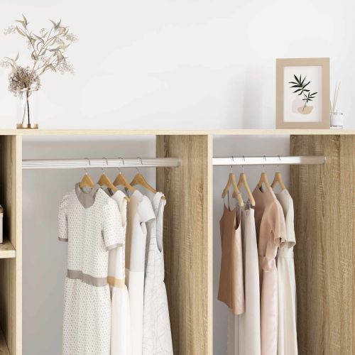 Тръба за дрешник 2 pcs Сребрист 764 x 15 x 29 мм