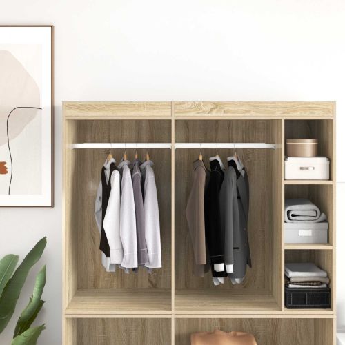 Тръба за дрешник 12 pcs Сребрист 764 x 15 x 29 мм