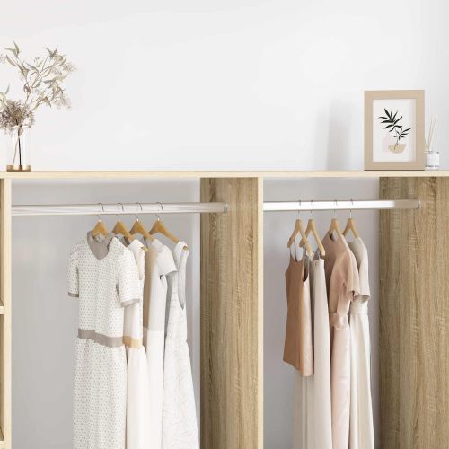 Тръба за дрешник 2 pcs Сребрист 764 x 15 x 29 мм