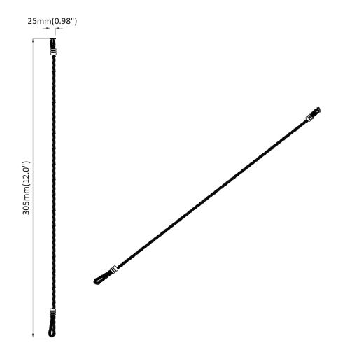 Въже за катерене Кафяво 305 cm Найлон