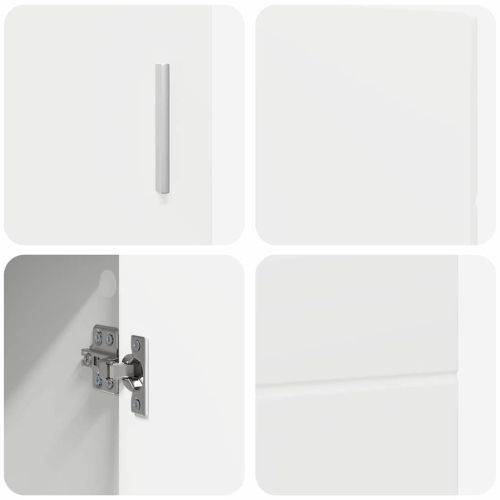 Служебен шкаф с рафт Бяло 88,5 x 30,5 x 55,5 см Инженерно дърво