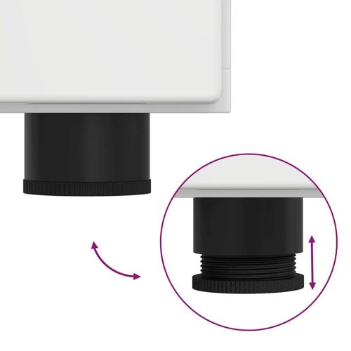 Служебен шкаф с рафт с врата Лъскаво бяло 88,5 x 30,5 x 55,5 см