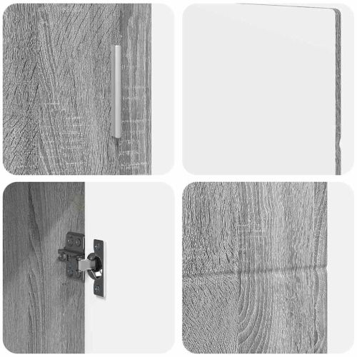 Служебен шкаф Сив Сонома 88,5 x 30,5 x 55,5 см Инженерно дърво