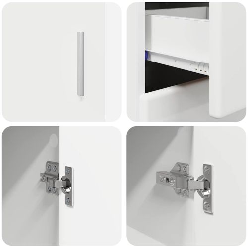 Служебен шкаф с рафт Бяло 88,5 x 30,5 x 73 см Инженерно дърво