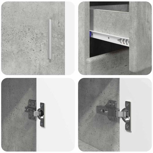 Служебен шкаф с рафт с врата Циментено сиво 88,5 x 30,5 x 73 см