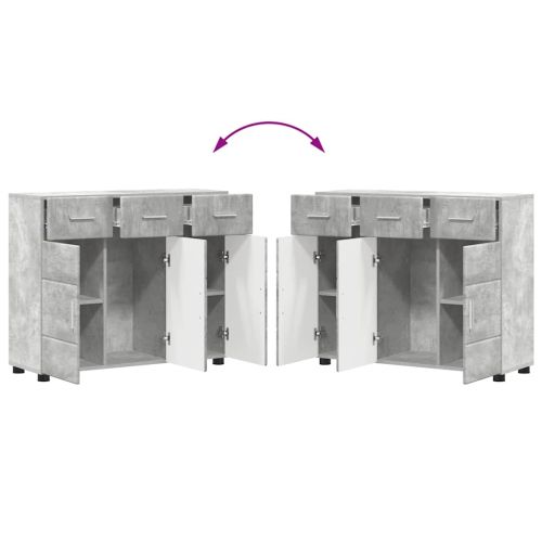 Служебен шкаф с рафт с врата Циментено сиво 88,5 x 30,5 x 73 см