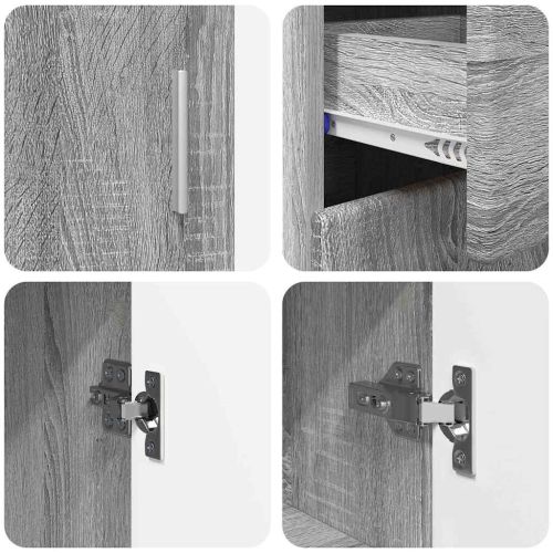 Служебен шкаф Сив Сонома 88,5 x 30,5 x 73 см Инженерно дърво