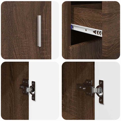 Служебен шкаф Кафяв дъб 88,5 x 30,5 x 73 см Инженерно дърво