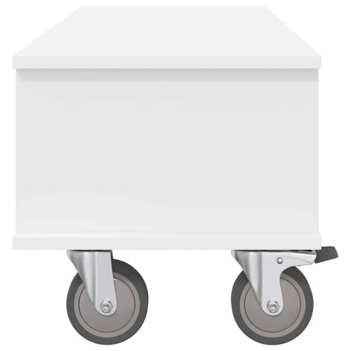 ТВ стойка Бяло 100 x 35 x 35 см Инженерно дърво