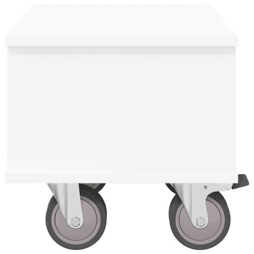 ТВ стойка Бяло 37 x 35 x 35 см Инженерно дърво