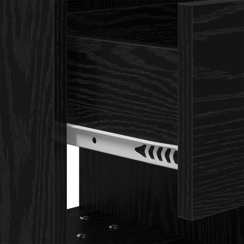 Нощно шкафче 2 pcs Черния дъб 40,5 x 40 x 48 см Инженерно дърво