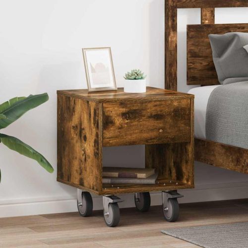 Нощно шкафче 2 pcs Димян дъб 40,5 x 40 x 48 см Инженерно дърво