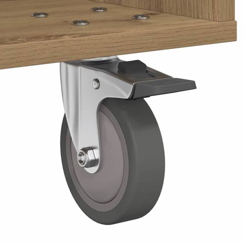 Нощно шкафче 2 pcs Дъб 40,5 x 40 x 48 см Инженерно дърво