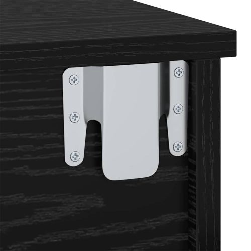 Нощно шкафче 2 pcs Черния дъб 40 x 31 x 15 см Инженерно дърво