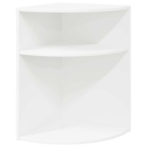 Крайна масичка Бяло 39,7 x 39,7 x 60 см Инженерно дърво