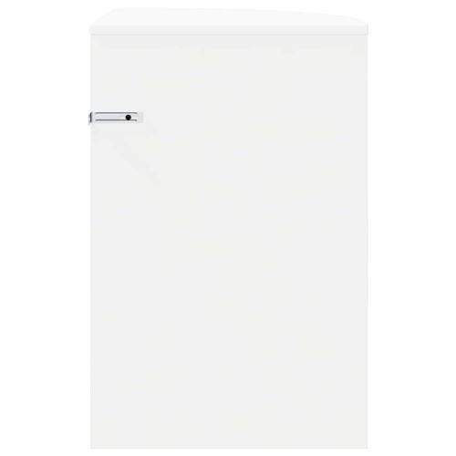 Крайна масичка Бяло 39,7 x 39,7 x 60 см Инженерно дърво