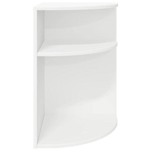 Крайна масичка Бяло 39,7 x 39,7 x 60 см Инженерно дърво