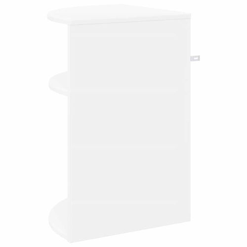 Крайна масичка Бяло 39,7 x 39,7 x 60 см Инженерно дърво