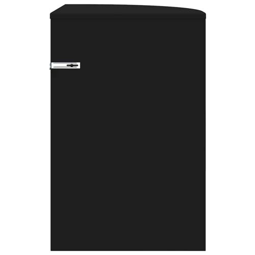 Крайна масичка Черно 39,7 x 39,7 x 60 см Инженерно дърво