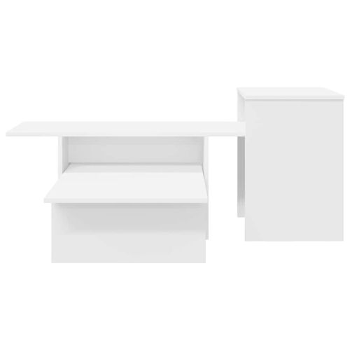 Конзолна маса Бяло 80 x 50 x 225 см Инженерно дърво