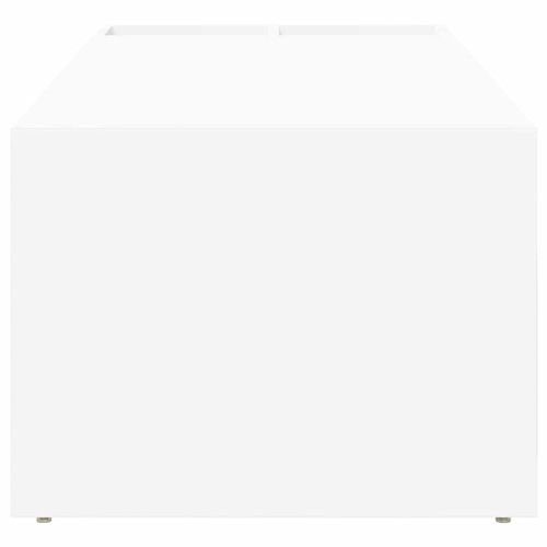 Масичка за кафе Бяло 101,5 x 50 x 37 см Инженерно дърво