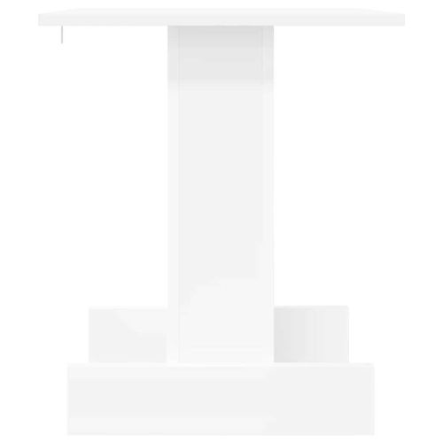 Крайна масичка Бяло 44,5 х 45 х 55 см Инженерно дърво